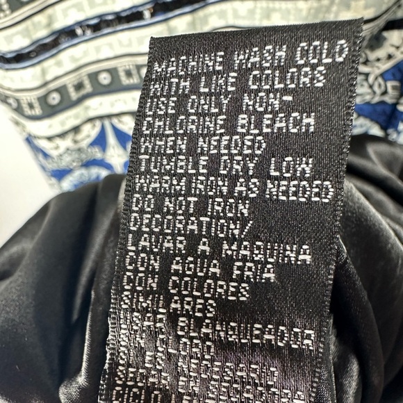 Nicole by Nicole Miller Blue, White and Black V-Neck Sheath Dress size 14 - Picture 7 of 10